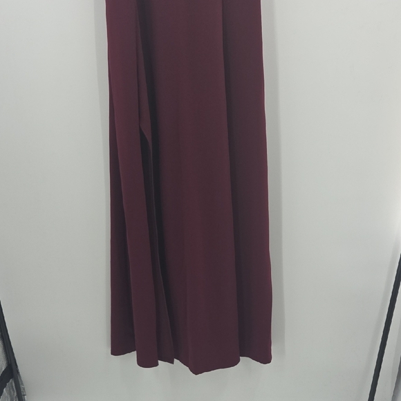Chic Plum Maxi Dress With Dual Side Slits NWT - Picture 7 of 16